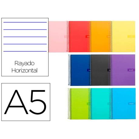 Bloc Liderpapel DIN A5 crafty rayado horizontal 80H con margen tapa forrada 90 gr “no se puede elegir”