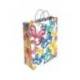 BOLSA PARA REGALO MARCA BASIKA PAPEL ESTUCADO 160 GR TODO AÑO CON ASA RETORCIDA TAMAÑO S 24+10X32 CM
