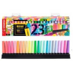 ROTULADOR STABILO BOSS 2/5 MM COLORES FLUORESCENTES 23 SURTIDOS