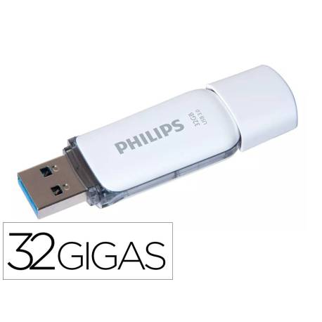 MEMORIA USB MARCA PHILIPS FLASH USB 3.0 32GB SNOW GREY