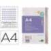 RECAMBIO LIDERPAPEL DIN A4 200+50 HOJAS 90G/M2 CUADRO 5 MM 4 TALADROS BANDAS DE 5 COLORES