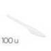 CUCHILLO DE PLASTICO COLOR BLANCO REUTILIZABLE PAQUETE DE 100 UNIDADES