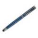 PLUMA BELIUS NEPTUNO ALUMINIO TEXTURA WAVY AZUL MARINO TINTA AZUL CAJA DE DISEÑO