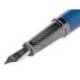 PLUMA BELIUS NEPTUNO ALUMINIO TEXTURA WAVY AZUL MARINO TINTA AZUL CAJA DE DISEÑO