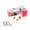CHINCHETA LISMANIA OFFICE NARANJA CAJA DE 100 UNIDADES