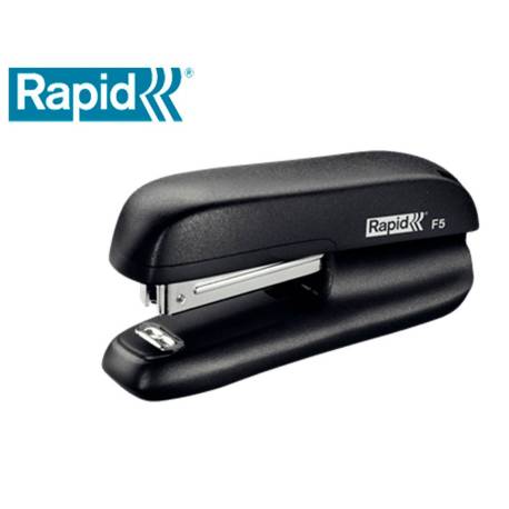 GRAPADORA RAPID F5 MINI PLASTICO CAPACIDAD DE GRAPADO 10 HOJAS USA GRAPAS N 10 NEGRO