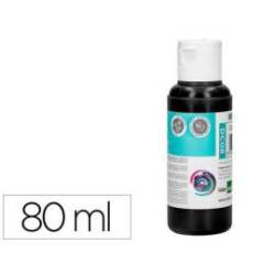 PINTURA ACRILICA LIDERPAPEL BOTE DE 80 ML COLOR NEGRO