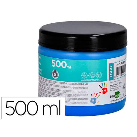 PINTURA DEDOS LIDERPAPEL TARRINA DE 500 ML COLOR AZUL