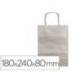 BOLSA PAPEL Q-CONNECT KRAFT COLOR PLATA XS CON ASA RETORCIDA 180X240X80 MM