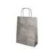 BOLSA PAPEL Q-CONNECT KRAFT COLOR PLATA XS CON ASA RETORCIDA 180X240X80 MM