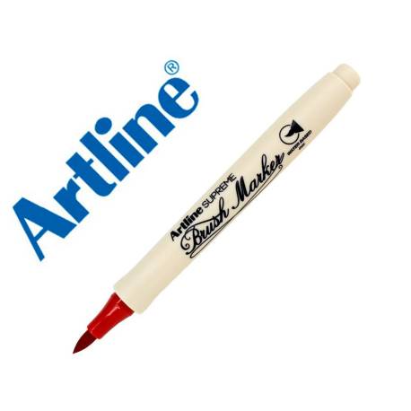 ROTULADOR ARTLINE SUPREME BRUSH EPFS PINTURA BASE DE AGUA PUNTA TIPO PINCEL TRAZO FINO COLOR ROJO OSCURO