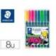 ROTULADOR MARCA STAEDTLER LUMOCOLOR RETROPROYECCION PUNTA DE FIBRA 318 ESTUCHE DE 8 UNIDADES COLORES SURTIDOS