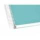 CUADERNO ESPIRAL LIDERPAPEL A5 MICRO ANTARTIK TAPA FORRADA120H 100 GR HORIZONTAL 5 BANDA6 TALADROS MENTA