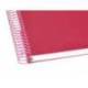 CUADERNO ESPIRAL LIDERPAPEL A5 MICRO ANTARTIK TAPA FORRADA120H 90 GR CUADRO 5MM 5 BANDAS6 TALADROS FRAMBUESA