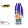 BOLIGRAFO MARCA BIC CRISTAL MEGA TUBO 16+4 UNIDADES COLORES SURTIDOS 8 AZULES / 5 NEGROS / 4 ROJOS/ 3 VERDES