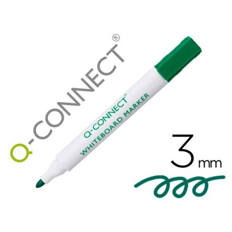 Rotulador Q-Connect para pizarra blanca 3 mm color verde