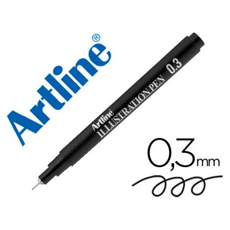 ROTULADOR MARCA ARTLINE CALIBRADO MICROMETRICO NEGRO ILLUSTRATION PEN EK-283ILN PUNTA POLIACETAL 0,3MM