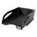 BANDEJA SOBREMESA PLASTICO Q-CONNECT GRAN CAPACIDAD CON ASA COLOR NEGRO OPACO 386X270X115MM