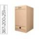 CAJA ARCHIVO DEFINITIVO MARCA LIDERPAPEL FOLIO DOBLE ANCHO CARTON RECICLADO 400G/M2 LOMO 200 MM KRAFT 367X200X251 MM