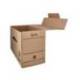 CAJA ARCHIVO DEFINITIVO MARCA LIDERPAPEL FOLIO DOBLE ANCHO CARTON RECICLADO 400G/M2 LOMO 200 MM KRAFT 367X200X251 MM