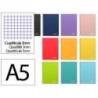 CUADERNO ESPIRAL LIDERPAPEL A5 WITTY TAPA DURA 80H 90GR CUADRO 3MM CON MARGEN COLORES SURTIDOS