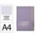 CUADERNO CON GOMILLA ANTARTIK NOTES TAPA DURA DIN A4 HOJAS CUADRICULA MORADO Y AMARILLO 100 HOJAS 80 GR FSC