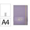 CUADERNO CON GOMILLA ANTARTIK NOTES TAPA DURA DIN A4 HOJAS LISAS MORADO Y AMARILLO 100 HOJAS 80 GR FSC