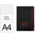 CUADERNO CON GOMILLA ANTARTIK NOTES TAPA DURA DIN A4 HOJAS RAYAS NEGRO Y ROJO 100 HOJAS 80 GR FSC
