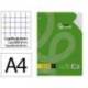 RECAMBIO MARCA LIDERPAPEL DIN A4 100 HOJAS 75 GR CUADRO 8 MM CON MARGEN 4 TALADROS