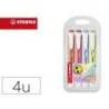 ROTULADOR MARCA STABILO FLUORESCENTE SWING COOL PASTEL ESTUCHE DE 4 UNIDADES COLORES SURTIDOS