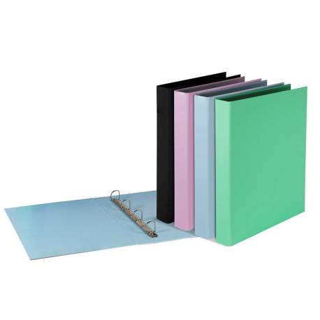CARPETA CON RECAMBIO MARCA PARDO DIN A4 CARTON FORRADO 4 ANILLAS 25 MM PASTEL MINIMAL EXPOSITOR DE 12 UNIDADES