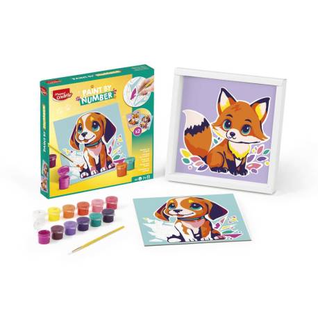JUEGO MARCA MAPED CREATIV PINTA POR NUMEROS PERRO/ZORRO