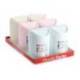 PAPELERA PLASTICO MARCA PLASTICFORTE TINY SOBREMESA 1,4L COLORES SURTIDOS 12,5X12,5X17,5 CM
