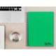 CUADERNO ESPIRAL MARCA LIDERPAPEL A4 MICRO WONDER TAPA PLASTICO 120H 90GR CUADRO 5MM 5 BANDAS 4 TALADROS COLOR VERDE OSCURO