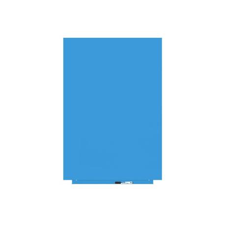 PIZARRA BLANCA MARCA ROCADA LACADA MAGNETICA MODULAR SIN MARCO COLOR AZUL 75X115 CM