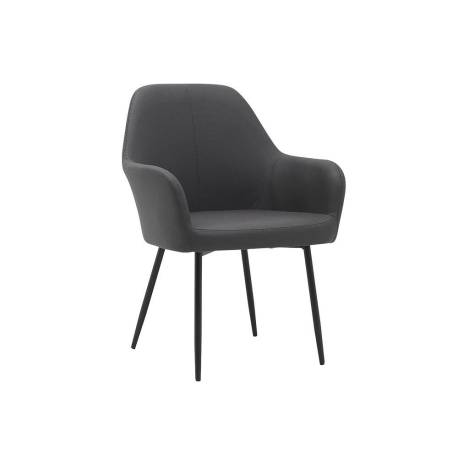 SILLA MARCA Q-CONNECT CONFIDENTE SIEMIONE BASE METALICA ALT MAX 820 ANC 570 PROF 580 COLOR GRIS OSCURO