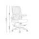 SILLA MARCA Q-CONNECT OFICINA ALBA MALLA BASE METALICA ALT MAX 1110 ANC 610 PROF 580 RUEDAS PREMIUM COLOR BLANCO