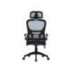 SILLA MARCA Q-CONNECT DIRECCION SORRENTO MALLA BASE METALICA ALT MAX 1320 ANC 650 PROF 600 MM RUEDAS PREMIUM AZUL GRIS