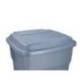 PAPELERA CONTENEDOR MARCA Q-CONNECT PLASTICO CON TAPA Y PEDAL 30 LITROS GRIS 395X395X420 MM