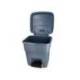 PAPELERA CONTENEDOR MARCA Q-CONNECT PLASTICO CON TAPA Y PEDAL 30 LITROS GRIS 395X395X420 MM