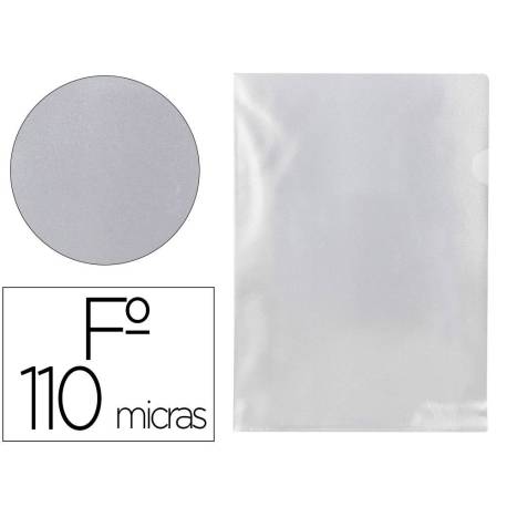 CARPETA MARCA Q-CONNECT DOSSIER UÑERO PLASTICO FOLIO TRANSPARENTE 110 MICRAS