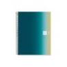 CUADERNO ESPIRAL MARCA MIQUELRIUS DIN A4 80 HOJAS 90 GR CUADRO 5 MM TAPA FORRADA AURORA ICELAND