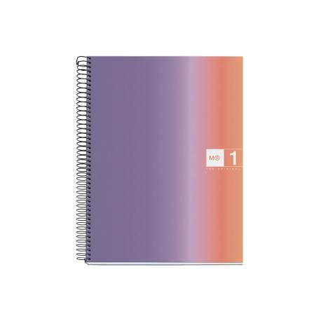 CUADERNO MARCA ESPIRAL MIQUELRIUS DIN A4 80 HOJAS 90 GR CUADRO 5 MM TAPA FORRADA AURORA PROVENCE