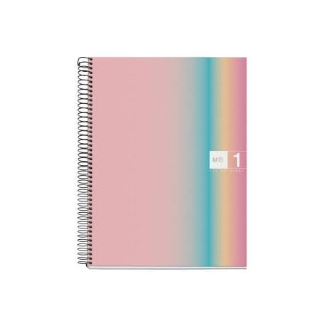 CUADERNO ESPIRAL MARCA MIQUELRIUS DIN A4 80 HOJAS 90 GR CUADRO 5 MM TAPA FORRADA AURORA WEST