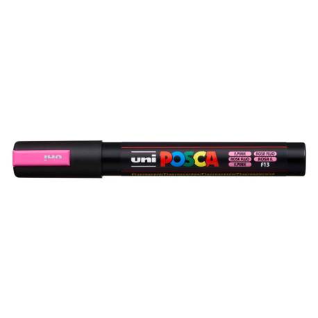 ROTULADOR UNI POSCA PC-5M MARCADOR DE PINTURA PUNTA CONICA 1,8-2,5 MM ROSA FLUOR