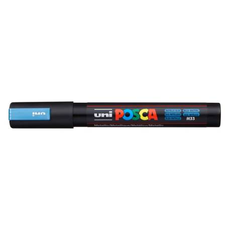 ROTULADOR MARCA UNI POSCA PC-5M MARCADOR DE PINTURA PUNTA CONICA 1,8-2,5 MM AZUL METALICO