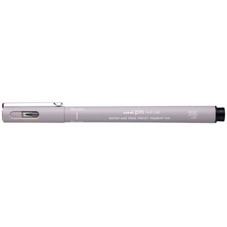 ROTULADOR MARCA UNIBALL PIN BR-200 PUNTA DE PINCEL FINO GRIS CLARO
