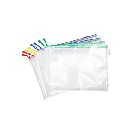 BOLSA MULTIUSOS MARCA TARIFOLD ZIPPER CON CREMALLERA DIN A3 PACK DE 8 UNIDADES COLORES SURTIDOS