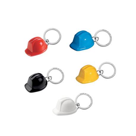 LLAVERO CASCO DE SEGURIDAD ACRILICO RECICLADO 5 UNIDADES COLORES SURTIDOS