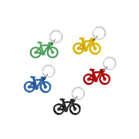 LLAVERO BICICLETA ACRILICO RECICLADO 5 UNIDADES COLORES SURTIDOS